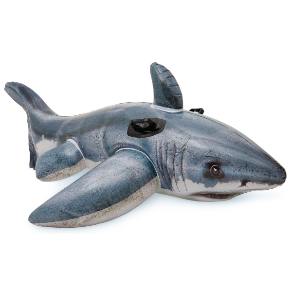 56515 INTEX Надувной матрас-плот “Акула” с ручками, 173х107 см, до 40 кг, 3+ — изображение 1