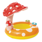 INTEX Cerc gonflabil "Ciupercuța" cu decupaje pentru picioare și baldachin D 69 cm, până la 15kg, 1-2 ani