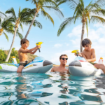 INTEX Plută-saltea gonflabilă “Avion cu pistol de apă” cu mâner, 117х117 cm, până la 40 kg, 3+, 2 culori - imagine 6