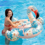 INTEX Plută-saltea gonflabilă “Flamingo tropical” cu mânere, 142x137x97 cm, până la 40 kg, 3+ - imagine 3