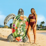 INTEX Plută-saltea gonflabilă “Broască țestoasă” cu mânere, 191х170 cm, până la 80 kg, 3+ - imagine 2