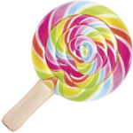 INTEX Надувной матрас-плот для плавания "Радужный леденец" 98х127х24 см, до 100 кг — изображение 4