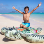 INTEX Plută-saltea gonflabilă “Broască țestoasă” cu mânere, 191х170 cm, până la 80 kg, 3+ - imagine 6