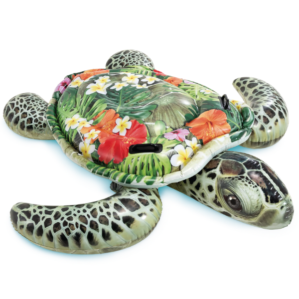 57577 INTEX Plută-saltea gonflabilă “Broască țestoasă” cu mânere, 191х170 cm, până la 80 kg, 3+ - imagine 1