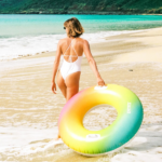 INTEX Надувной круг “Радужное омбре" Д 122 см с ручками, до 100кг, 9+ — изображение 4