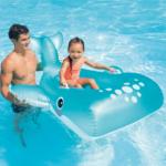 INTEX Надувной матрас-плот “Голубой Кит” с ручками, 168х140 см, до 40 кг, 3+ — изображение 2