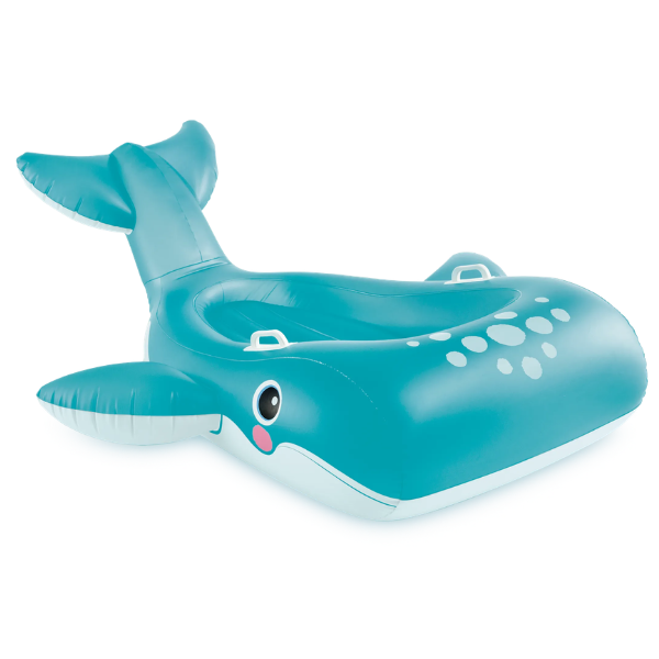 58729 INTEX Надувной матрас-плот “Голубой Кит” с ручками, 168х140 см, до 40 кг, 3+ — изображение 1