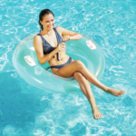 INTEX Надувной круг-шезлонг для плавания с ручками Д 119, до 100 кг,  2 цвета — изображение 5