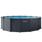 INTEX Бассейн GRAPHITE GRAY PANEL 478Х124cm, 16805Л, металлический каркас, с фильтрующим насосом, с фильтрующим насосом — изображение 6