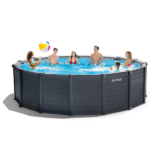 INTEX Бассейн GRAPHITE GRAY PANEL 478Х124cm, 16805Л, металлический каркас, с фильтрующим насосом, с фильтрующим насосом — изображение 5