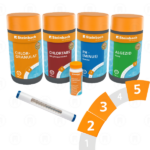 Starter Set: термометр, тест-полоски, гранулы pH - минус, хлорные гранулы, хлорные таблетки 200 г, жидкость для борьбы с водорослями