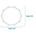 INTEX Бассейн Metal Frame Blue 244х76 см, 2843Л, металлический каркас — изображение 7