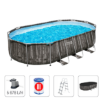Bestway Бассейн STEEL PRO MAX Oval 610х366х122 см, 20241Л, металлический каркас