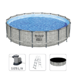 Bestway Piscină STEEL PRO MAX Round 549х122 cm, 23062 L, cadru metalic