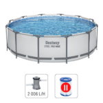 Bestway Бассейн STEEL PRO MAX Round 366x100 см, 9150Л, металлический каркас