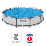 Bestway Piscină STEEL PRO MAX Round 366х76 cm, 6473 L, cadru metalic
