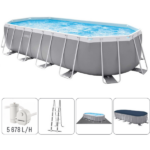 INTEX Бассейн PRISM FRAME OVAL 503х274×122см, 13365Л, металлический каркас, с фильтрующим насосом