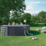 INTEX Бассейн GRAPHITE GRAY PANEL 478Х124cm, 16805Л, металлический каркас, с фильтрующим насосом, с фильтрующим насосом — изображение 4