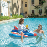 INTEX Plută-saltea gonflabilă “Avion de vânătoare cu pistol de apă” cu mâner, 112х91 cm, până la 40 kg, 3+, 2 culori - imagine 13