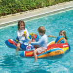 INTEX Plută-saltea gonflabilă “Avion de vânătoare cu pistol de apă” cu mâner, 112х91 cm, până la 40 kg, 3+, 2 culori - imagine 2