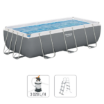 Bestway Piscină Power Steel 404x201x100cm, 6478L, carcas metal