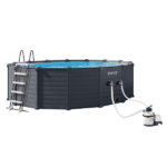 INTEX Бассейн GRAPHITE GRAY PANEL 478Х124cm, 16805Л, металлический каркас, с фильтрующим насосом, с фильтрующим насосом — изображение 10