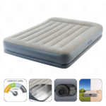 INTEX Saltea gonflabilă “Velur MID-Rise Air” 152x203x30 cm cu tetieră și pompă încorporată 220V, până la 272 kg