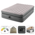 INTEX Pat gonflabil “Velur Comfort-Plush” 152х203х51 cm cu pompă încorporată 220V, până la 272 kg
