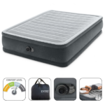 INTEX Надувная кровать "Velur Comfort-Plush" 152х203х46 см, встр.нас. 220В, до 272кг