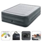 INTEX Pat gonflabil “Velur Comfort-Plush” 152x203x56 cm cu pompă încorporată 220V, până la 272 kg