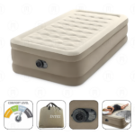 INTEX Pat gonflabil “Velur Ultra Plush” 99х191х46 cm cu pompă încorporată 220V, până la 136 kg