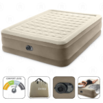 INTEX Pat gonflabil “Velur Ultra Plush” 152x203x46 cm cu pompă încorporată 220V, până la 272 kg