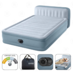 INTEX Saltea VELUR 152x236x86cm cu SPATAR si pompa, PLUSH