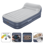 Bestway Надувной матрас со встроенным электронасосом 220 V и изголовьем, 152x226x84 см