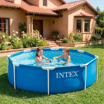 INTEX Бассейн Metal Frame Blue 244х76 см, 2843Л, металлический каркас — изображение 2