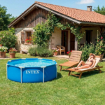 INTEX Бассейн Metal Frame Blue 244х76 см, 2843Л, металлический каркас — изображение 6