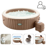 INTEX Jacuzzi SPA gonflabil “Sahara Tan Round Bubble Spa” 236х71 cm, 1339L, 8 persoane