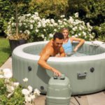 INTEX Надувной СПА джакузи “Bubble Massage” 196х71см, 795Л, 4-х местный, оливковый — изображение 4