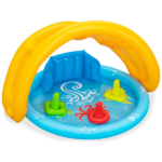 Bestway Piscină gonflabilă pentru copii cu baldachin "Scoica de mare" 115x89x76 cm, 45 L, de la 6 luni