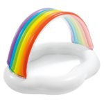 INTEX Piscină gonflabilă pentru copii cu baldachin “Curcubeu” 142x119x84 cm, 82 L, 1-3 ani