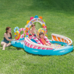 INTEX Centrul de joc gonflabil cu topogan si bazin 295x191x130см, 206L, 2+ - imagine 2