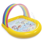 INTEX Piscină gonflabilă pentru copii cu baldachin și jeturi de apă 147x130x86 cm, 84 L, 2+