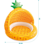 INTEX Детский надувной бассейн с навесом "Ананас" 102х94 см, 45 Л, 1+ — изображение 4