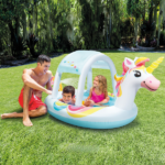 INTEX Детский надувной бассейн с навесом "Единорог" 254x132x109 см, 130 Л, 2+ — изображение 2