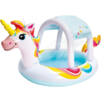 INTEX Детский надувной бассейн с навесом "Единорог" 254x132x109 см, 130 Л, 2+ — изображение 3