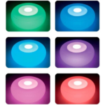 INTEX Надувной пуфик с LED подсветкой 86х33 см на аккумуляторах, с зарядкой от USB — изображение 5