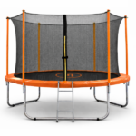Батут Ø 396 см с металлическим каркасом, защитной сеткой, лестницей