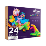 Set pentru creație din plastilină aerată Air Clay OKTO, 24 buc. х 10 g. - imagine 2