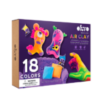 Set pentru creație din plastilină aerată Air Clay OKTO, 18 buc. × 10 g. - imagine 2