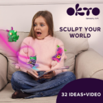 Set pentru creație din plastilină aerată Air Clay OKTO, 18 buc. × 10 g. - imagine 6